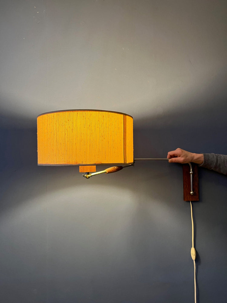 Vintage Mid Century Wall Lamp / Art Deco Lamp / Textile Lamp
