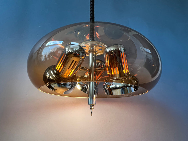 Vintage Herda Space Age Pendant / Mid Century Lamp / 70s / Guzzini Style