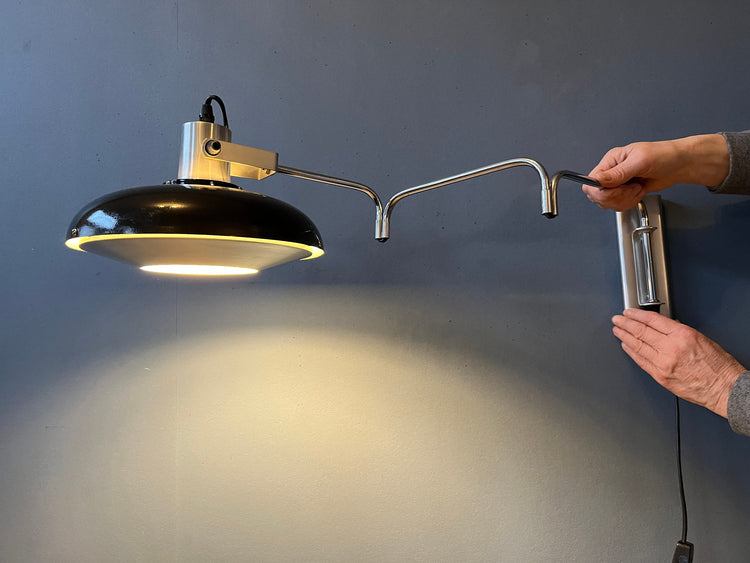 Vintage Lakro Swing-Arm Wall Lamp / Space Age Lamp / Mid Century Lamp
