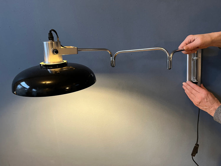 Vintage Lakro Swing-Arm Wall Lamp / Space Age Lamp / Mid Century Lamp