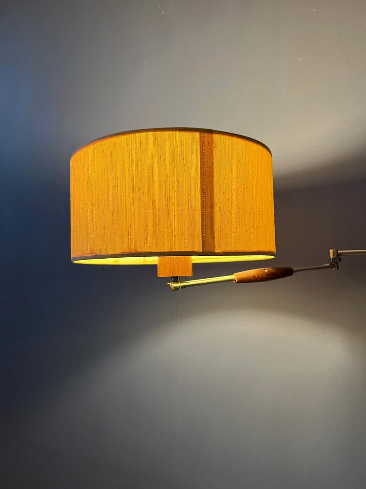 Vintage Mid Century Wall Lamp / Art Deco Lamp / Textile Lamp
