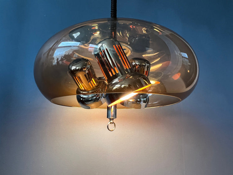 Vintage Herda Space Age Pendant / Mid Century Lamp / 70s / Guzzini Style