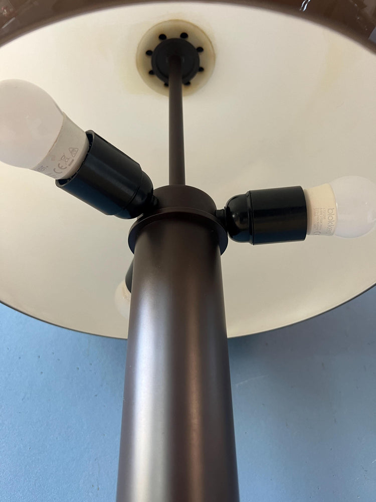 Vintage Brown Acrylic Glass Mushroom Floor Lamp