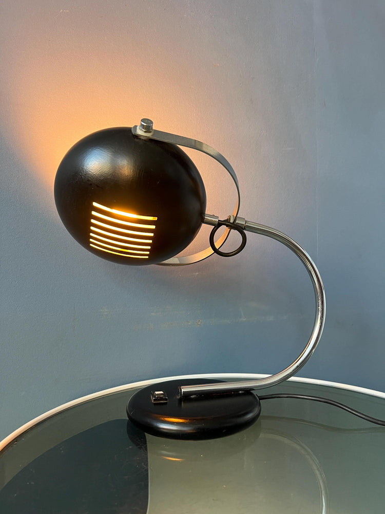 Vintage Brown Herda Space Age Table Lamp