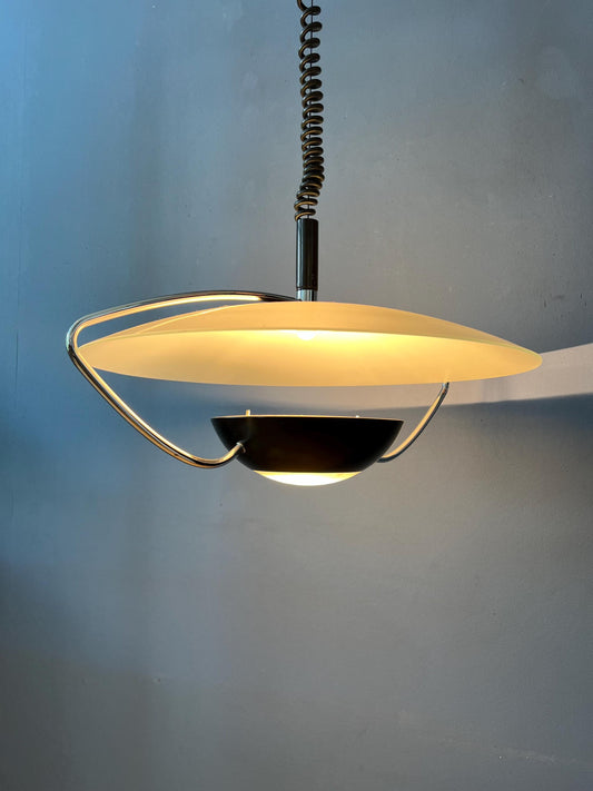 Oval 90s Glass Suspension Pendant Lamp