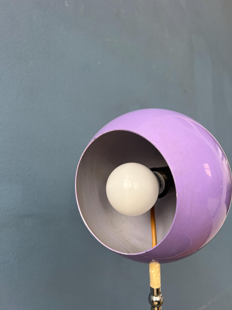 Vintage Purple Herda Space Age Eyeball Desk Lamp