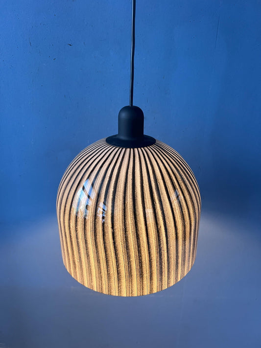 Mid Century Glass Hanging Lamp By Peill and Putzler
