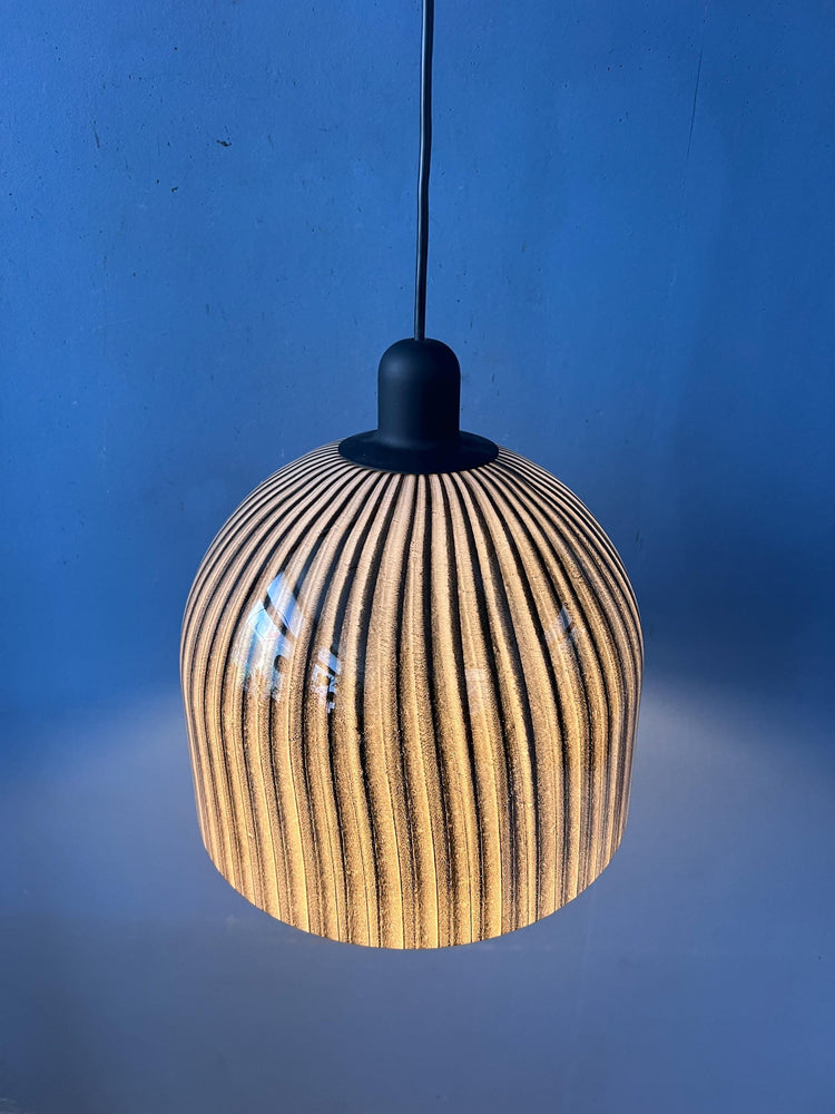 Mid Century Glass Hanging Lamp By Peill and Putzler