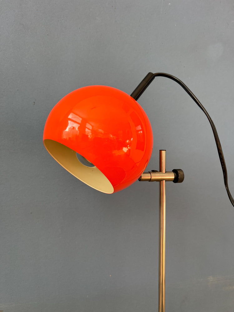 Mid Century Orange Eyeball Space Age Desk Lamp