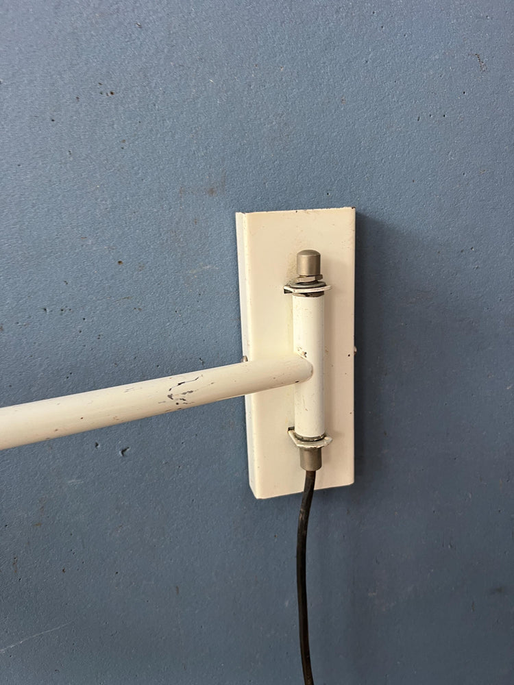 Extendable Dijkstra Mid Century White Globe Wall Lamp