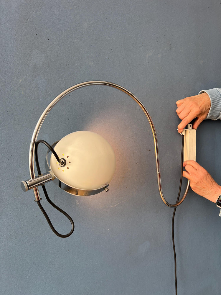 Vintage Anvia Double Arc Eyeball Wall Lamp