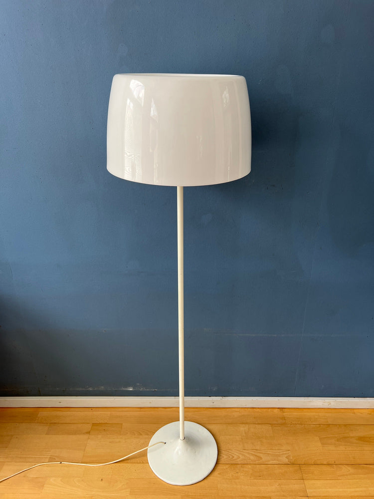 Mid-Century White Willem Hagoort Floor Lamp