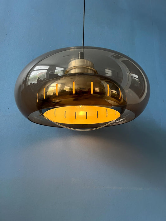 Herda UFO Flying Saucer Space Age Plexiglass Pendant Lamp