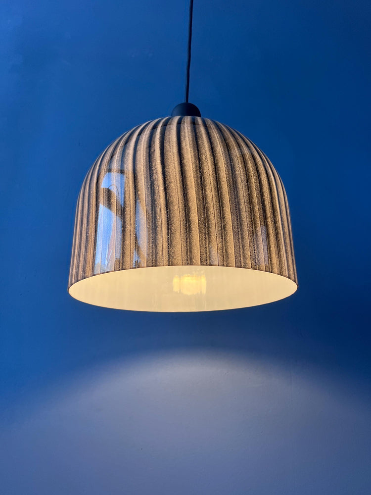 Mid Century Glass Hanging Lamp By Peill and Putzler