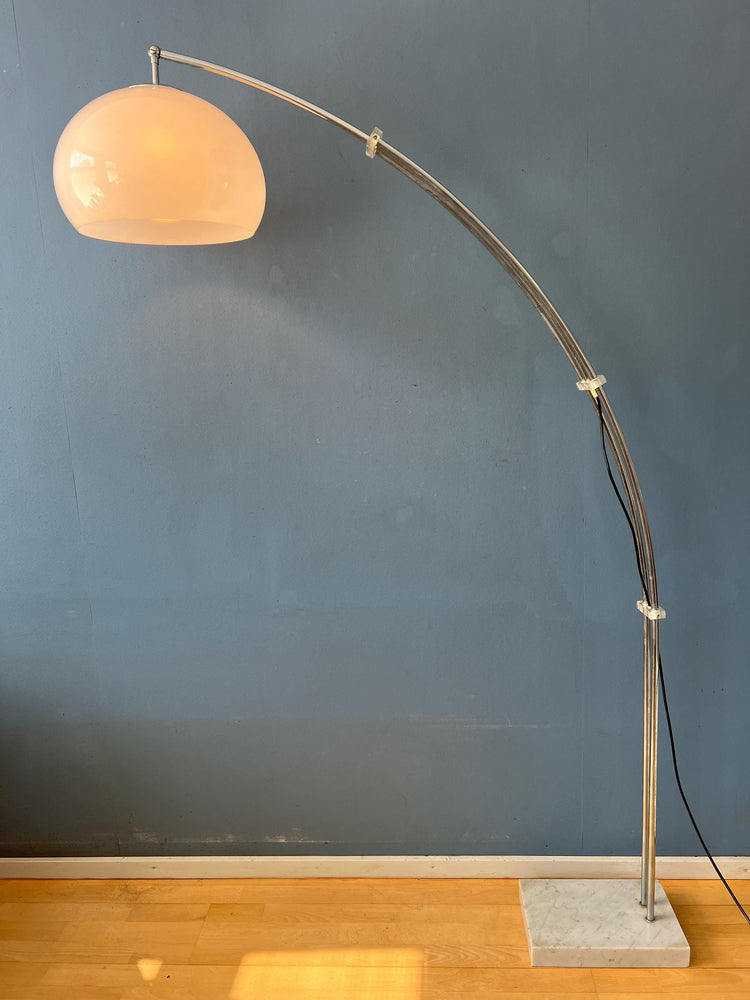 Vintage Space Age Arc Floor Lamp with Marble Base
