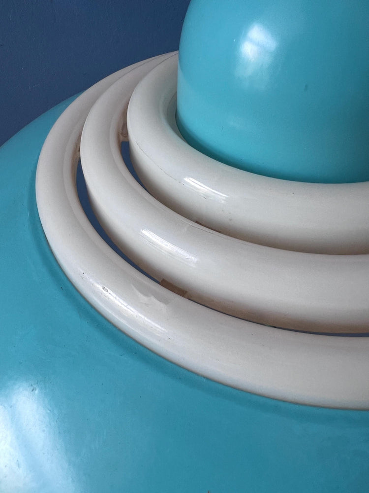 Blue UFO Space Age Pendant Lamp by Knud Christensen