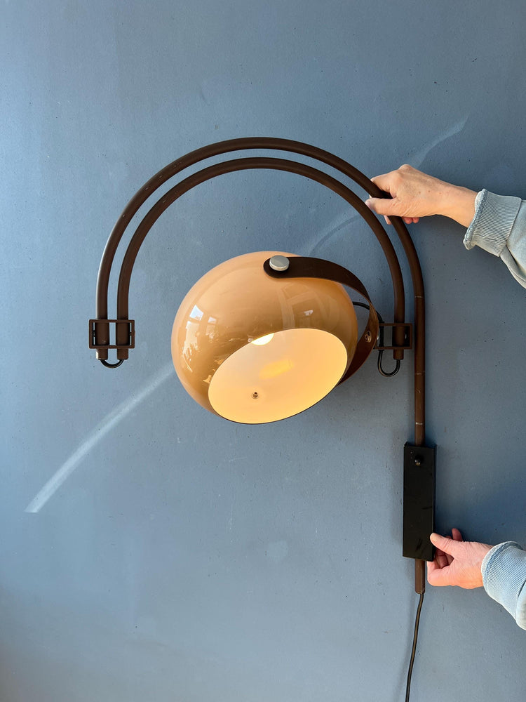 Mid Century Dijkstra Space Age Double Arc Wall Lamp