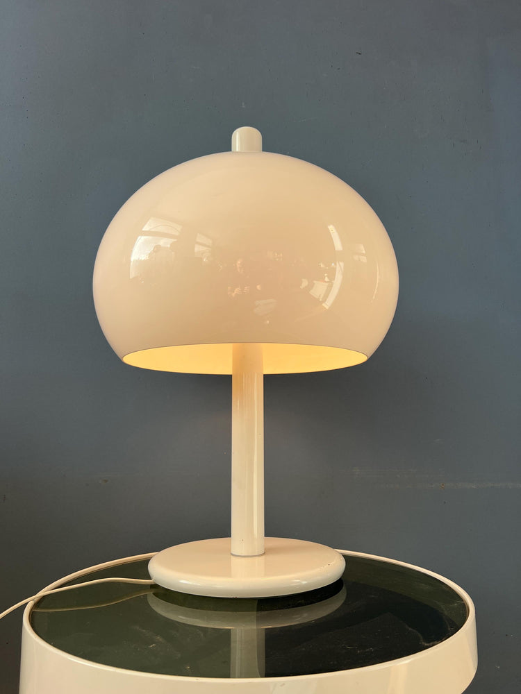White Vintage Dijkstra Space Age Mushroom Table Lamp