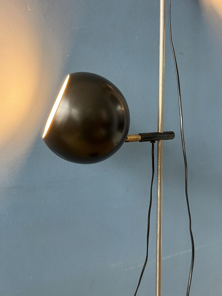 Vintage Mid Century Black Eyeball Floor Lamp
