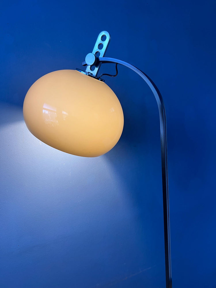 Vintage Dijkstra Mushroom Floor Lamp | Brown Mid Century Space Age Light
