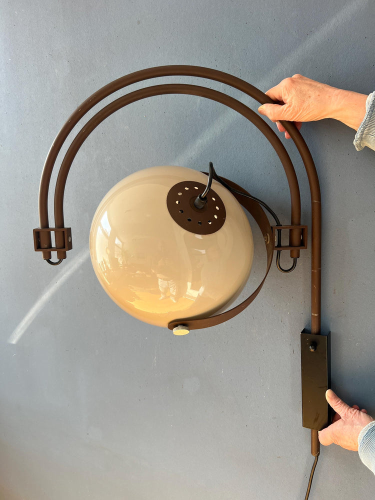 Mid Century Dijkstra Space Age Double Arc Wall Lamp