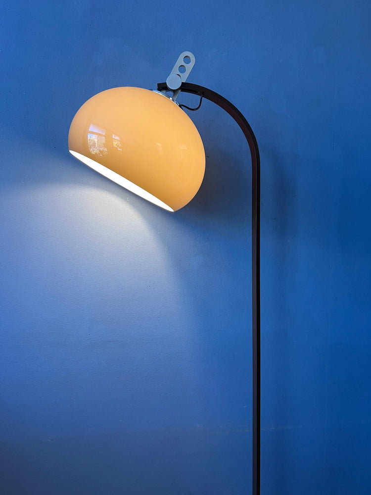 Vintage Dijkstra Mushroom Floor Lamp | Brown Mid Century Space Age Light