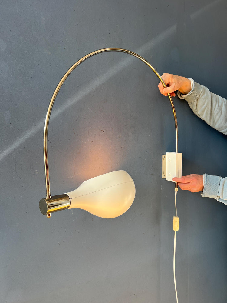 Vintage Beige Temde Leuchten Arc Wall Lamp