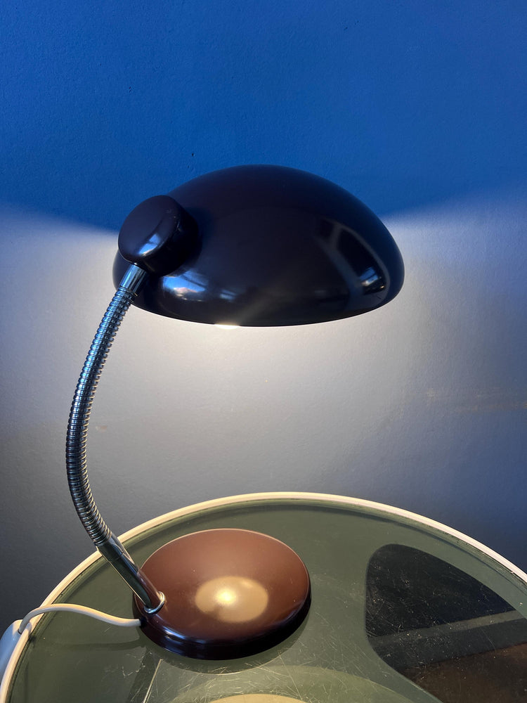 Vintage Massive Mid Century Brown Desk Lamp
