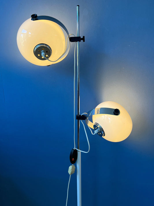 White Mid Century Dijkstra Mushroom Floor Lamp