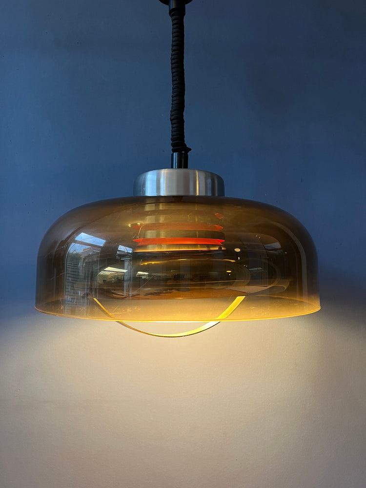 Mid Century Herda Space Age Pendant / Vintage Lighting / Retro Lamp 70s