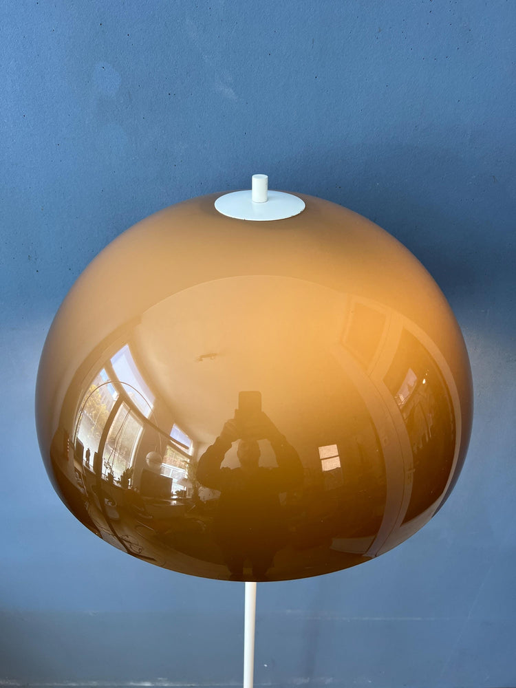 Vintage GEPO Mushroom Floor Lamp with Brown Faded Acrylic Glass Shade