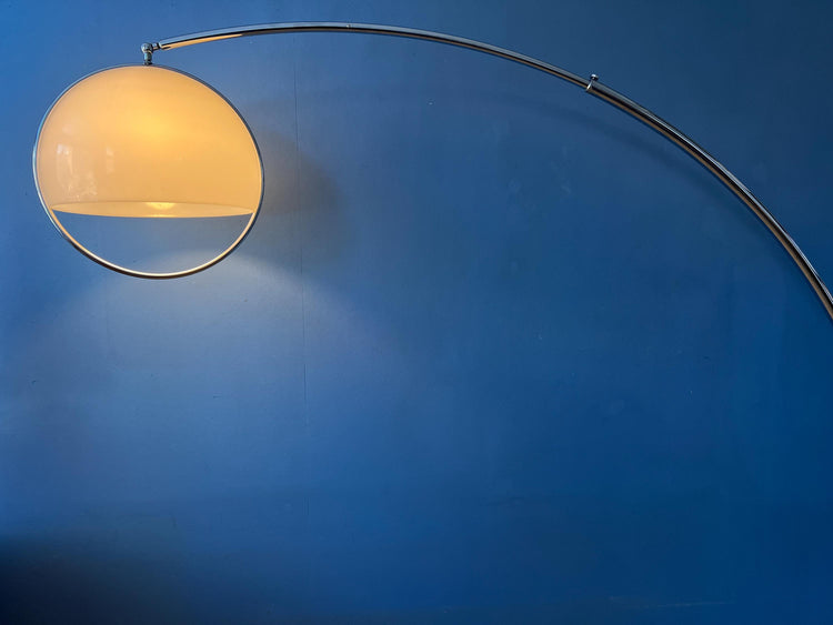 Vintage Mid Century Guzzini Space Age Arc Floor Lamp