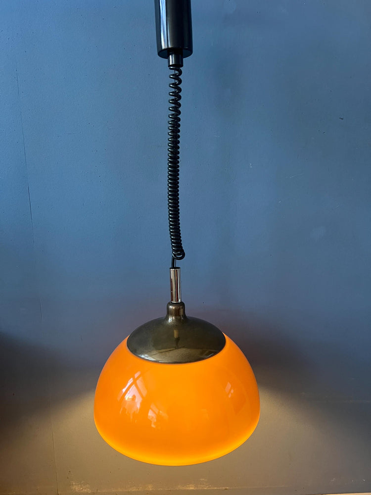 Vintage Cosack Leuchten Plexiglass Brown - Orange Pendant Lamp