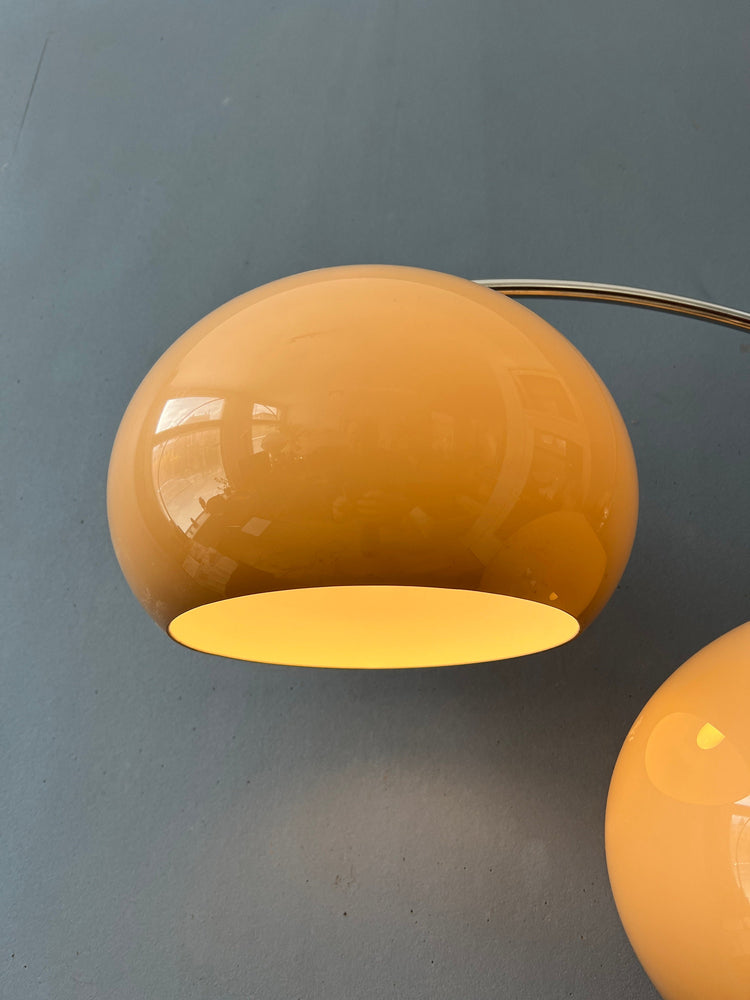 Vintage Double Arc Mushroom Wall Lamp by Dijkstra