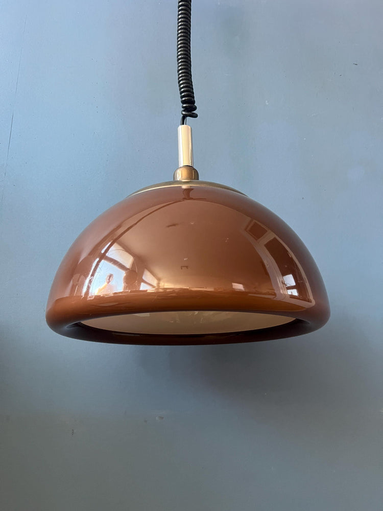 Vintage Cosack Leuchten Plexiglass Brown - Orange Pendant Lamp