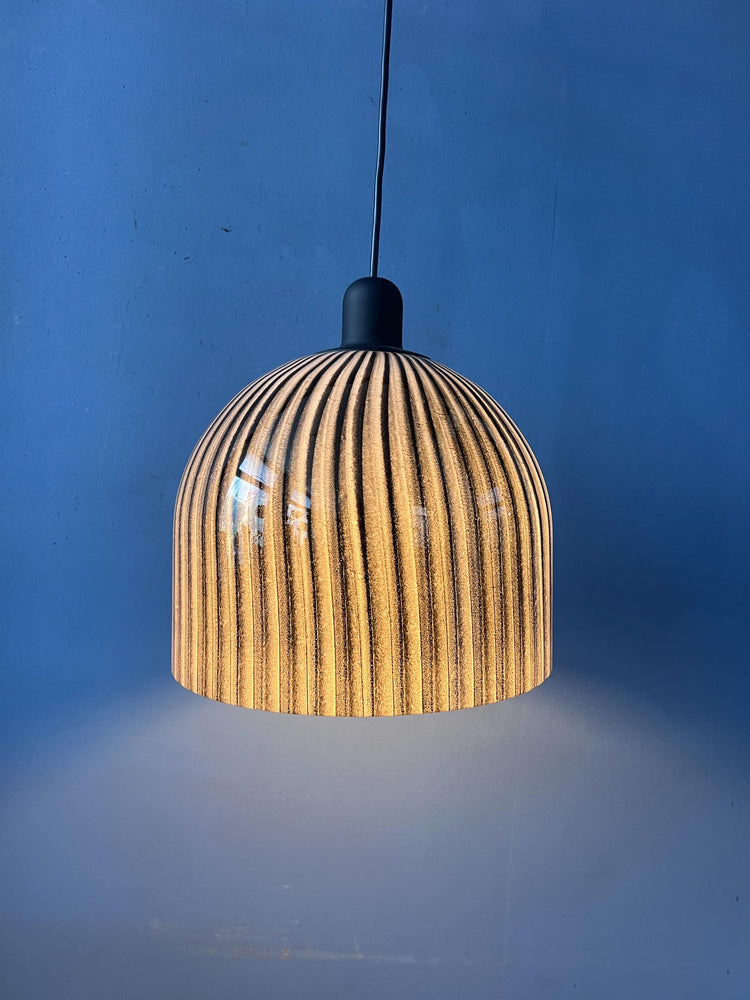 Mid Century Glass Hanging Lamp By Peill and Putzler