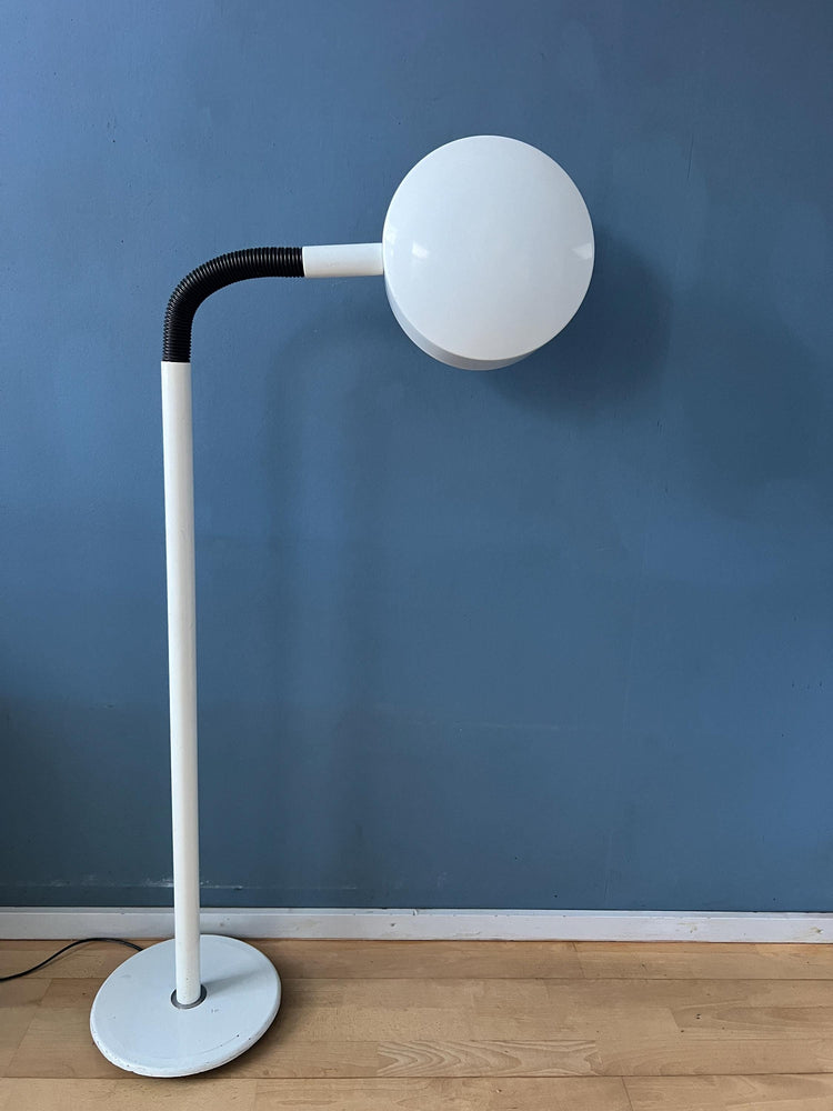 Vintage Hala White Metal Space Age Floor Lamp