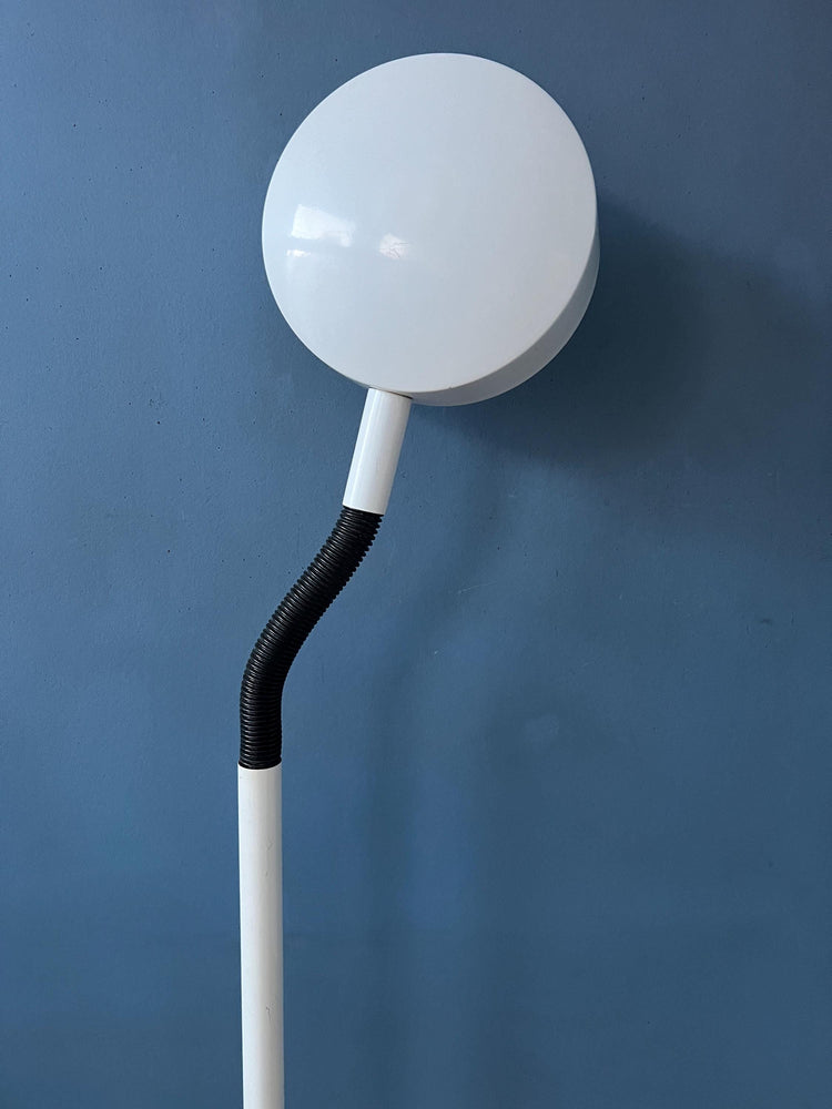 Vintage Hala White Metal Space Age Floor Lamp