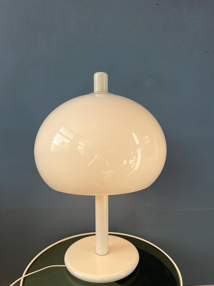 White Vintage Dijkstra Space Age Mushroom Table Lamp