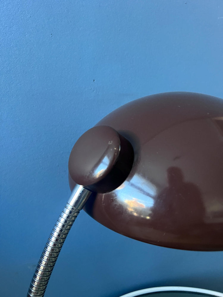 Vintage Massive Mid Century Brown Desk Lamp