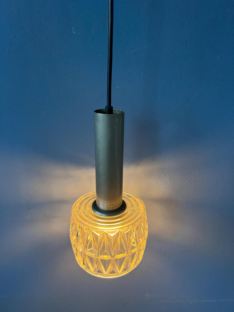 Mid Century Crystal Glass Pendant Lamp