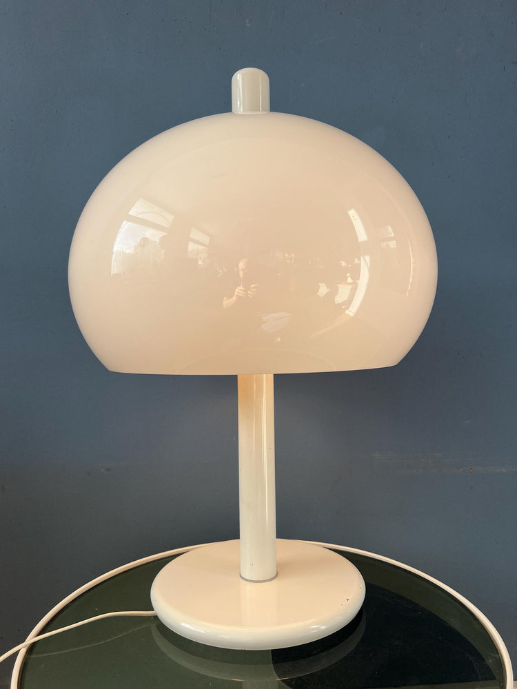 White Vintage Dijkstra Space Age Mushroom Table Lamp
