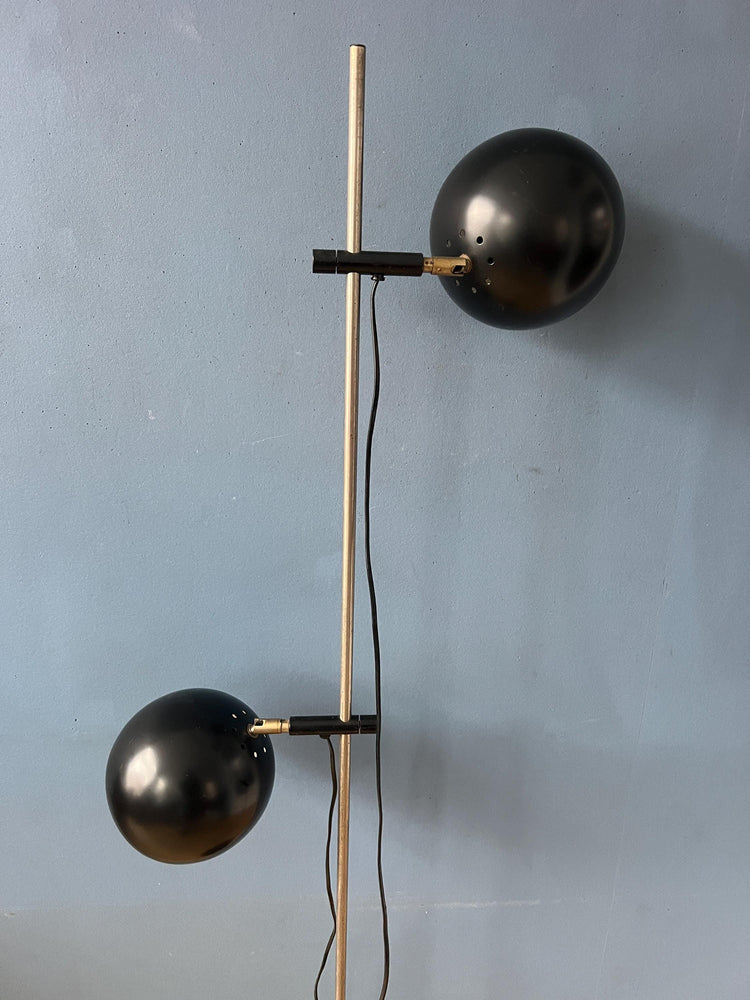 Vintage Mid Century Black Eyeball Floor Lamp