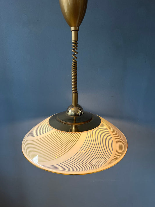 Vintage Mid Century Hollywood Regency Pendant Lamp