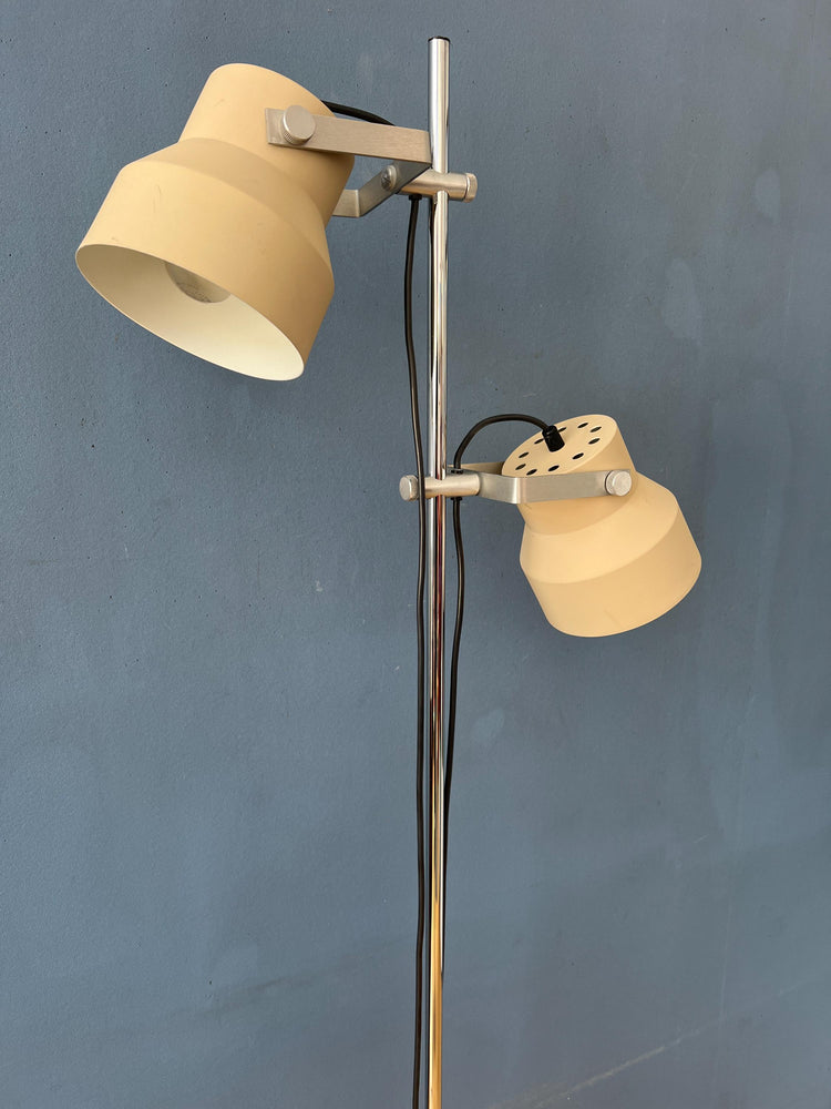 Mid Century Beige Dijkstra Space Age Floor Lamp