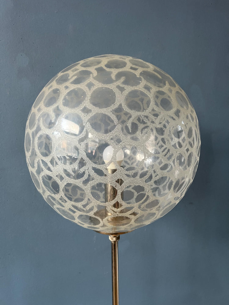 Vintage Glass Floor Lamp by Doria Leuchten