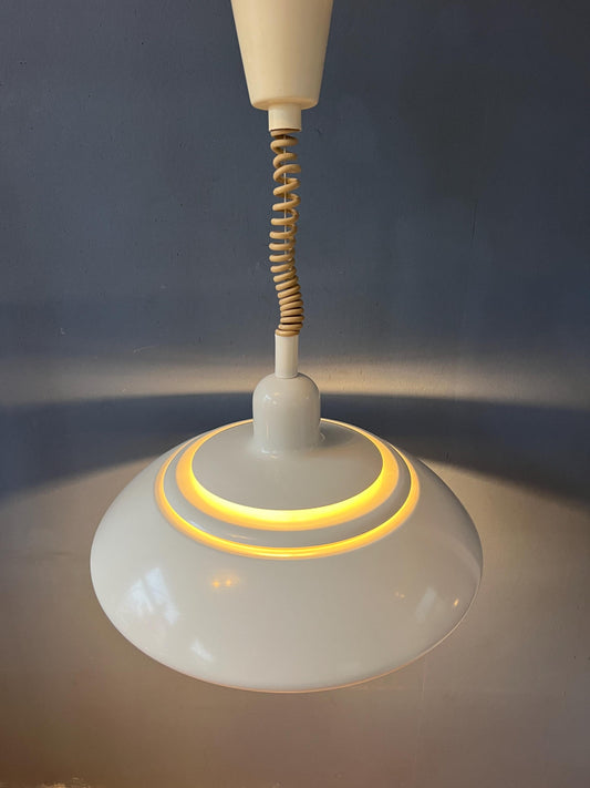 Vintage Mid Century Beige Dijkstra Pendant Lamp
