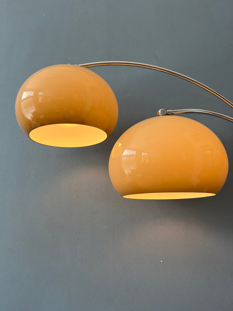 Vintage Double Arc Mushroom Wall Lamp by Dijkstra