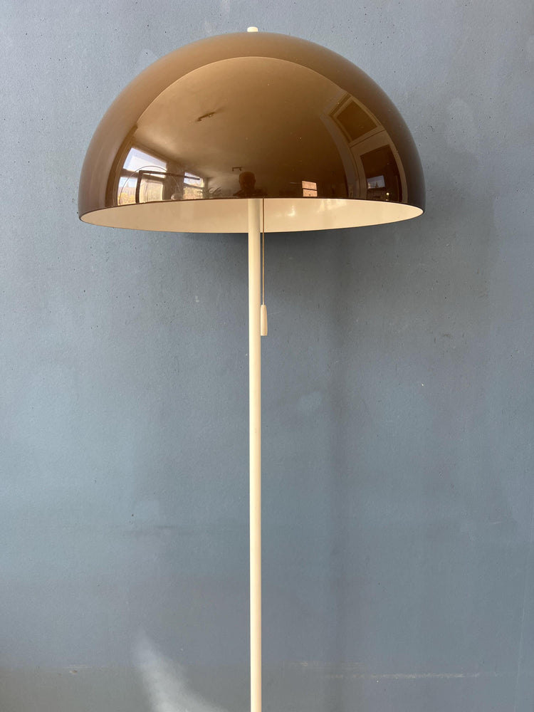 Vintage GEPO Mushroom Floor Lamp with Brown Faded Acrylic Glass Shade