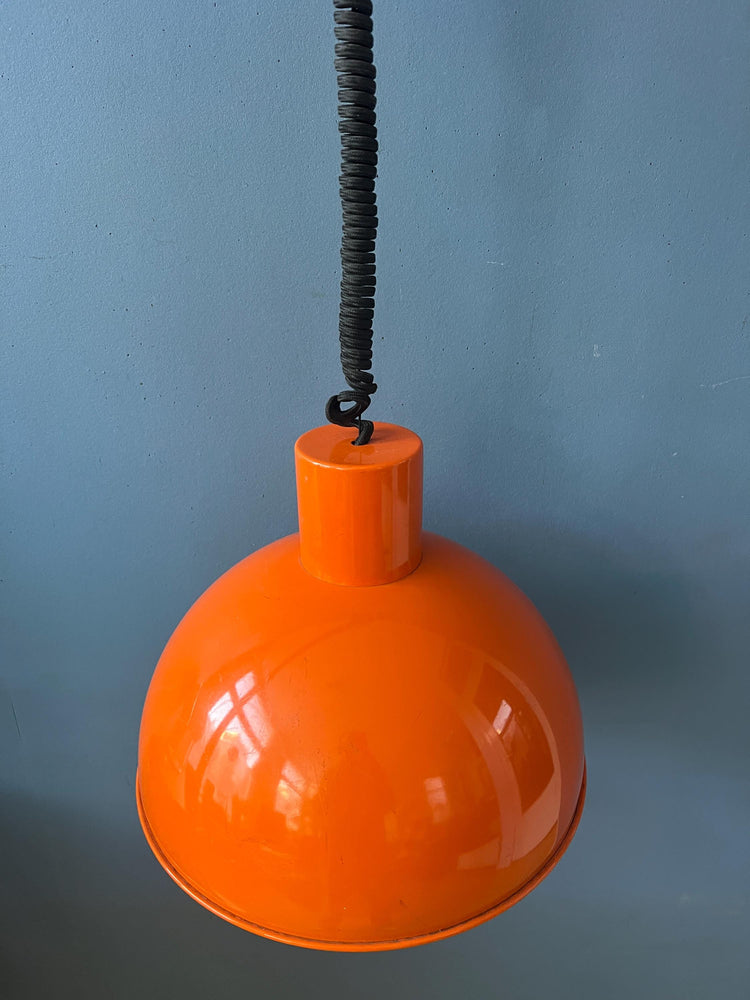 Orange Fog & Morup Enamel Pendant Lamp by Joe Hammerborg